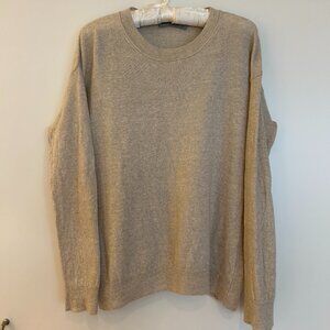 Vince cashmere crewneck sweater in cream/oat, size M